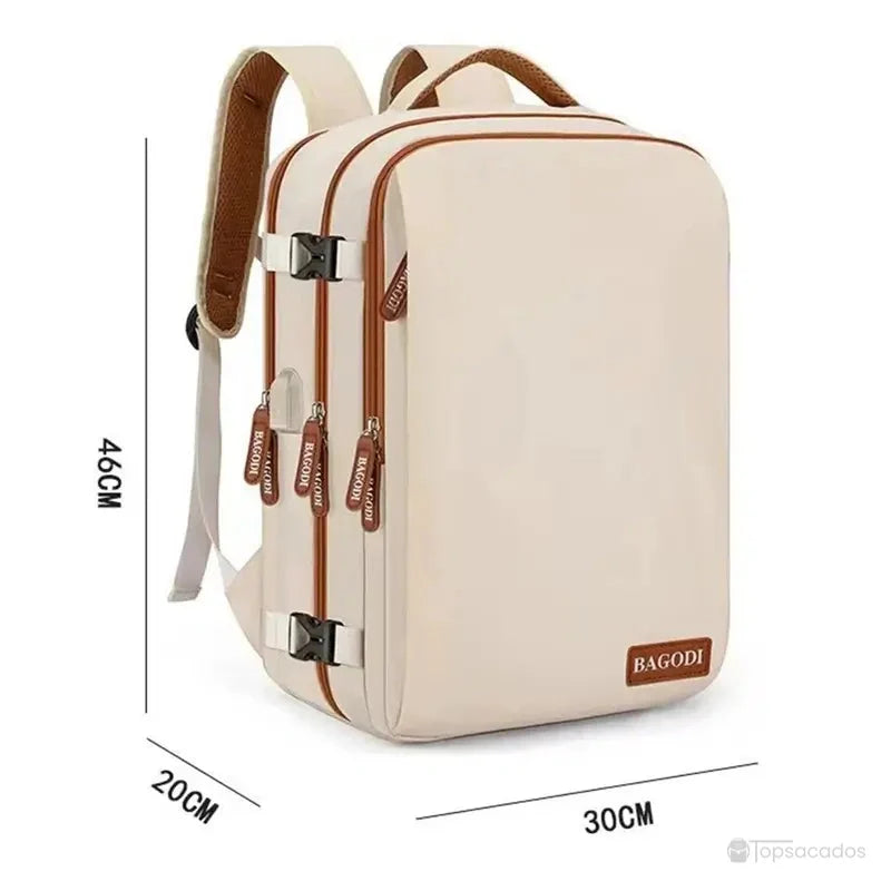sac a dos cabine aux dimensions 46x30x20 cm, format conforme aux normes de bagage à main en avion.