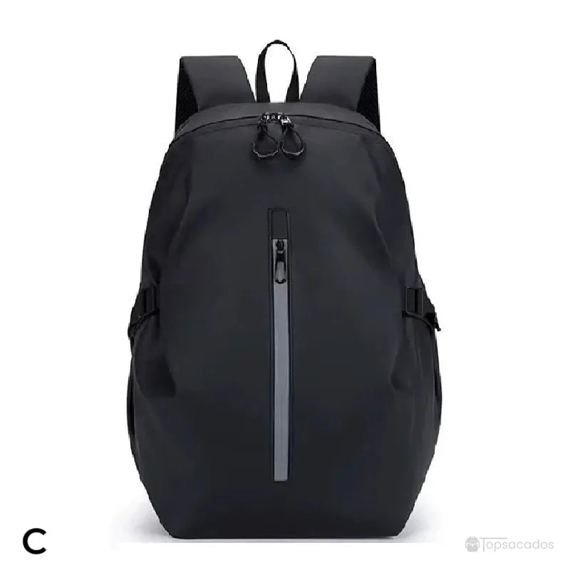 Sac à dos étanche pour moto modèle C, avec fermeture centrale réfléchissante et double tirette ergonomique
