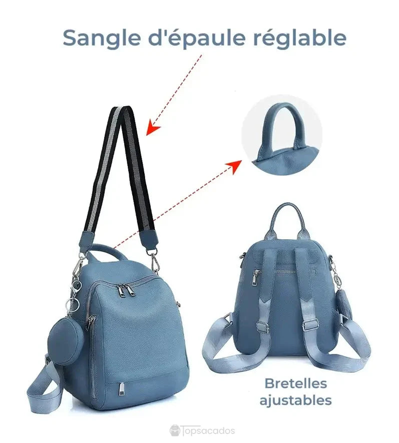 Sac à dos femme chic avec sangles d’épaule réglables et bretelles ajustables pour un confort personnalisé