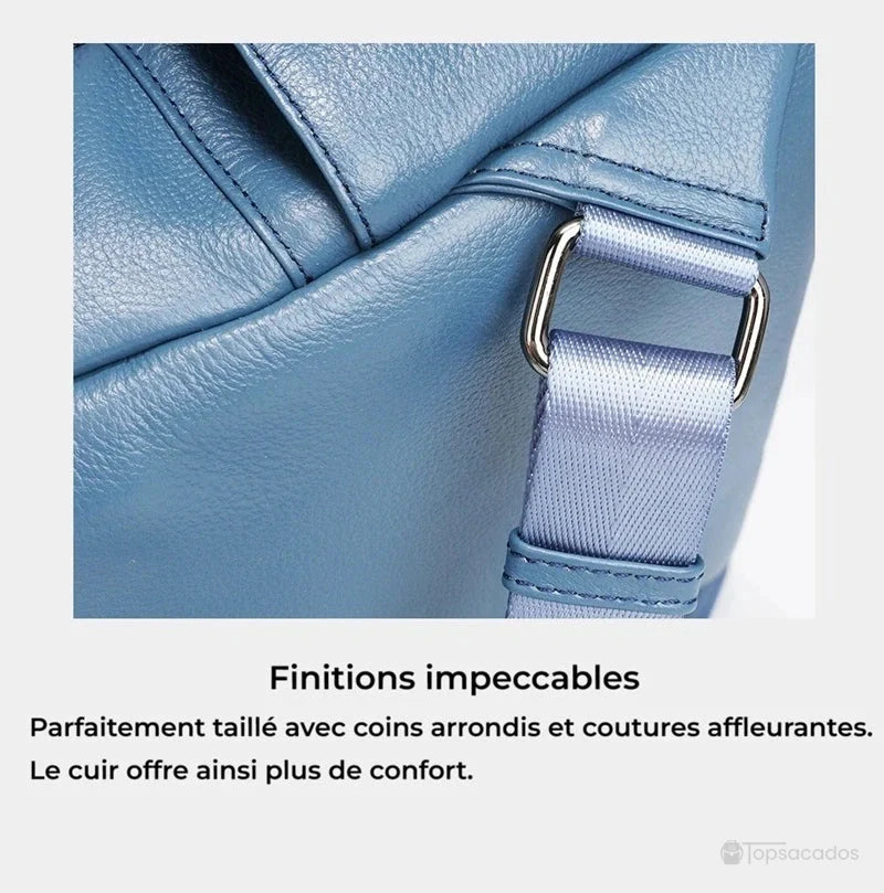 Sac à dos femme élégant avec zoom sur les bretelles ajustables et coutures solides pour plus de confort