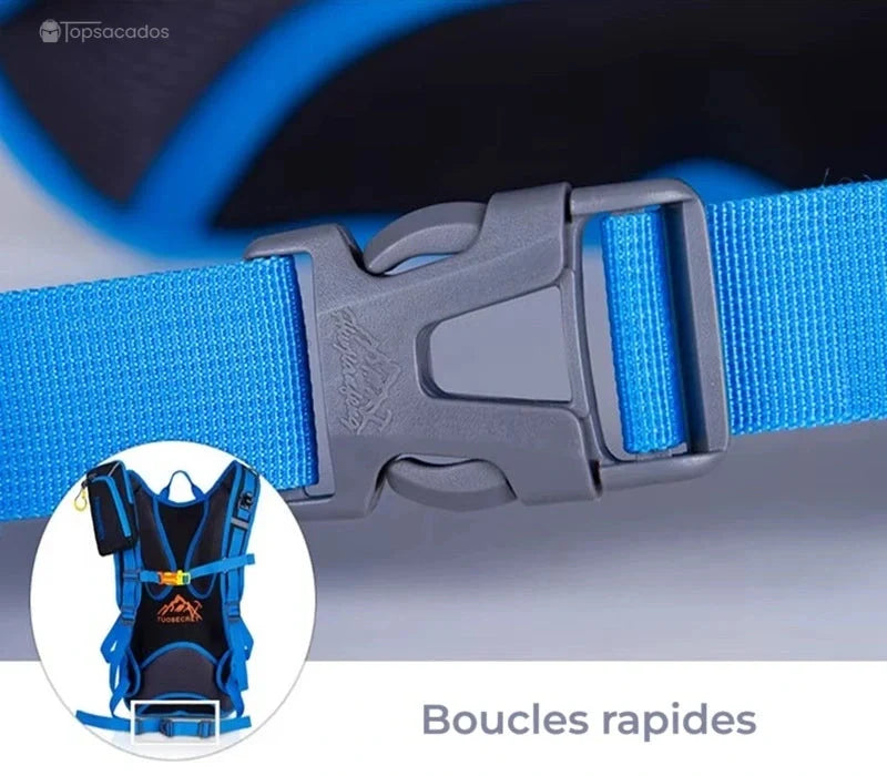 sac à dos hydratation doté de boucles rapides réglables à l’avant pour maintien optimal