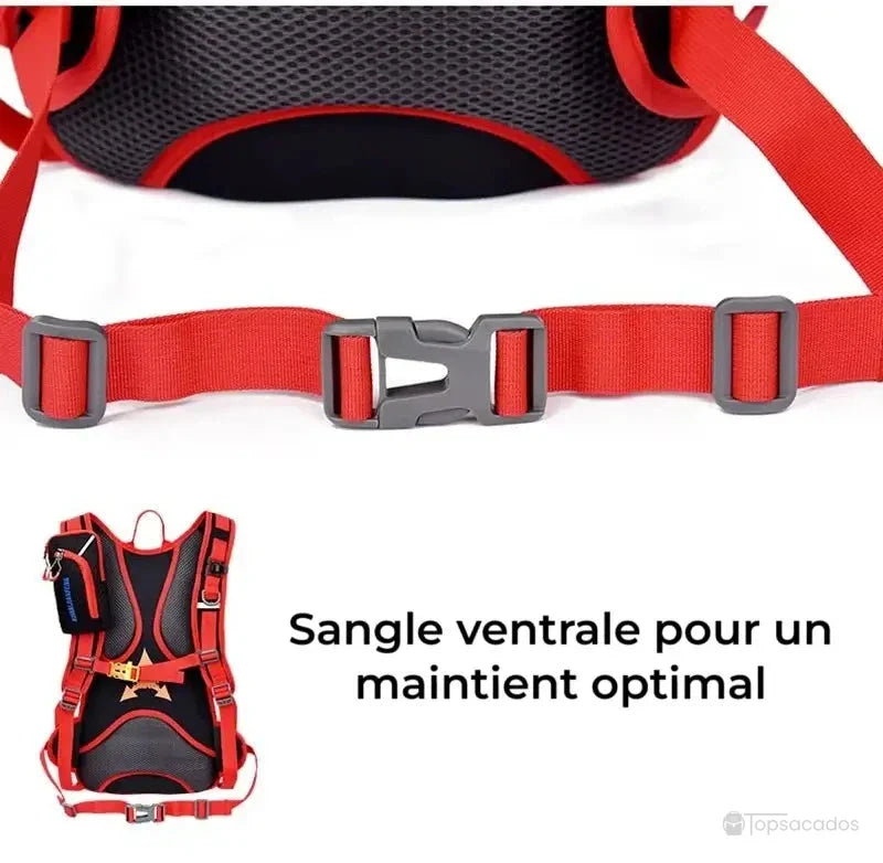 sac à dos hydratation avec sangle ventrale ajustable pour un maintien optimal pendant l’effort