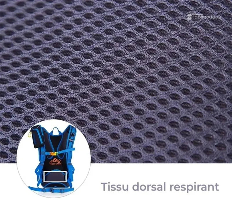sac à dos hydratation doté d’un tissu dorsal respirant en maille aérée pour limiter la transpiration