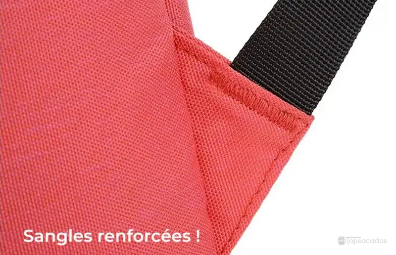 Sac à dos pour lycéen avec zoom sur la sangle renforcée cousue pour plus de solidité au quotidien.