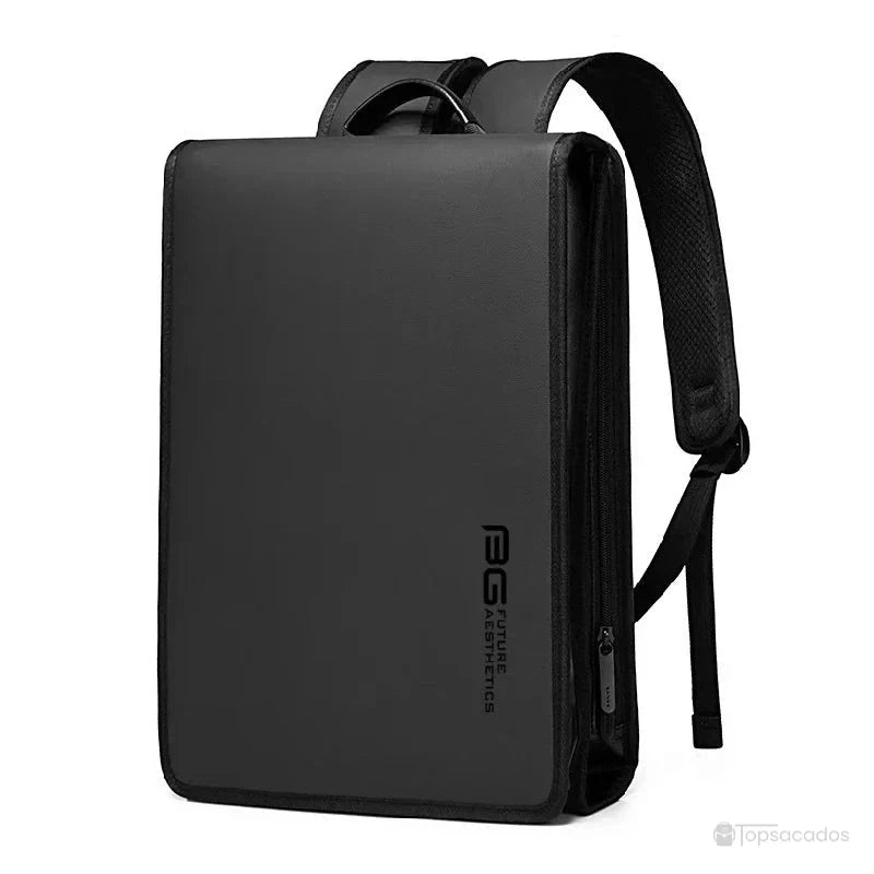 Sac à dos pour PC portable 15.6 pouces noir rigide photographié en perspective latérale