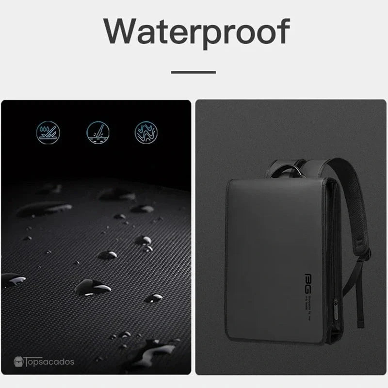 Sac à dos pour PC portable 15.6 pouces avec tissu waterproof illustré par des gouttes d'eau sur fond noir