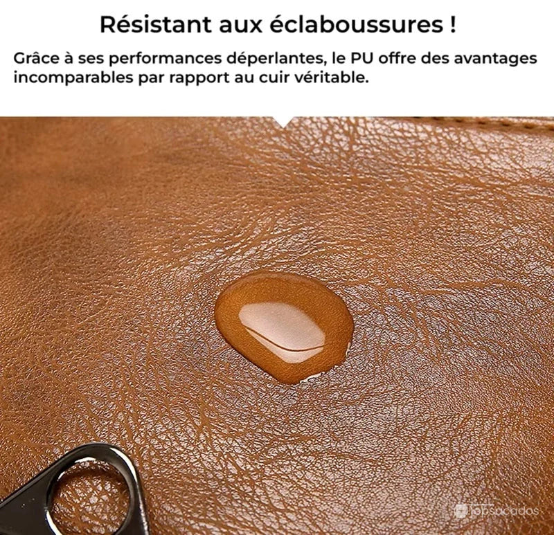 Sac à dos ville homme en simili cuir déperlant, résistant aux éclaboussures pour une meilleure durabilité urbaine.