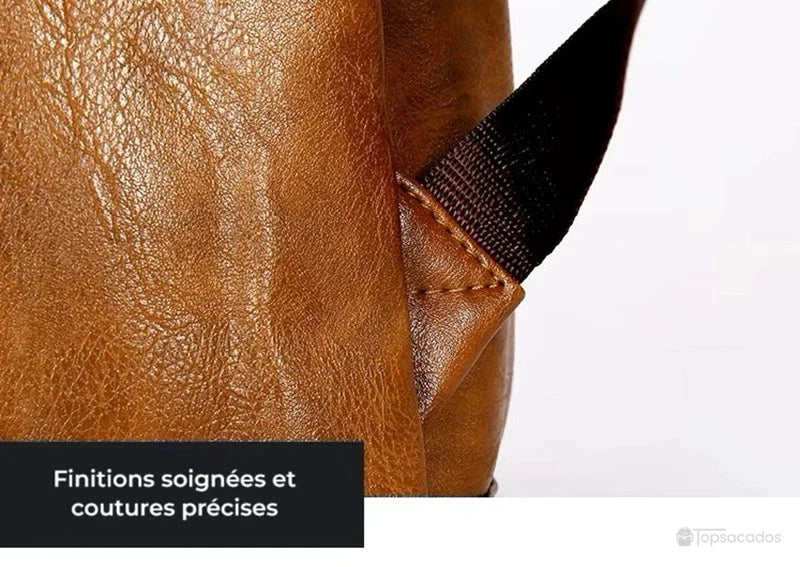 Sac à dos ville homme avec coutures renforcées et finitions soignées pour une durabilité optimale.