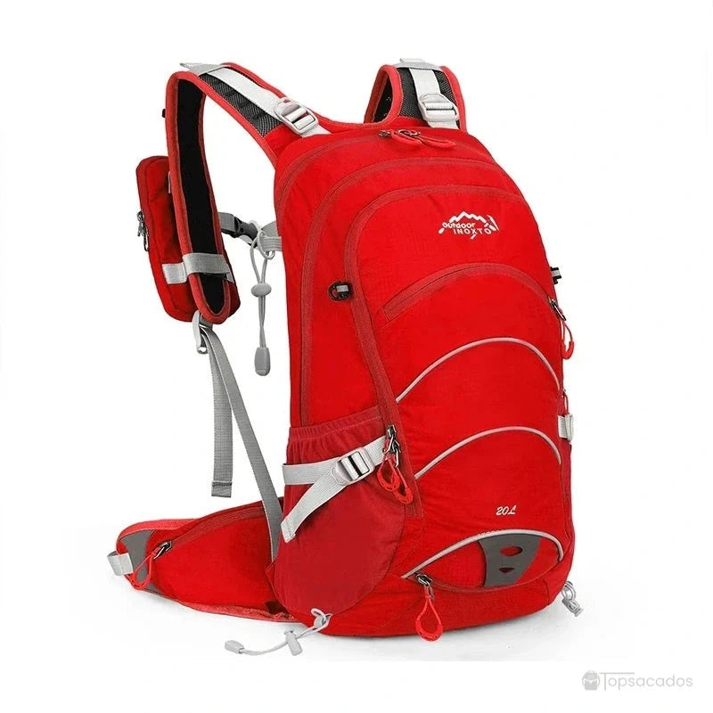 Sac à dos 20 L randonnée rouge 20L avec bretelles ajustables et poches de hanche pour randonnée dynamique