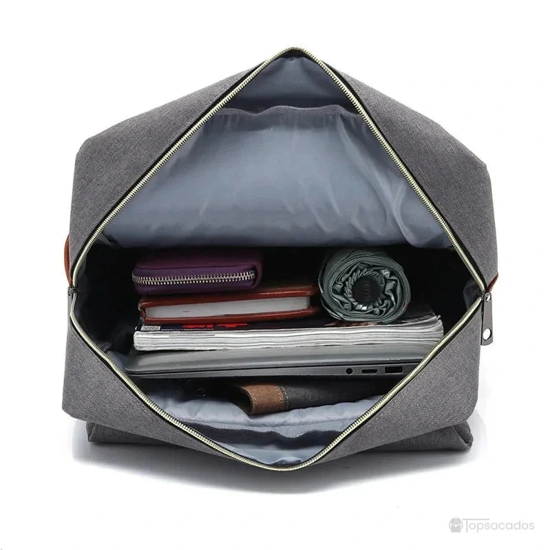 Sac à dos école fille intérieur organisé avec cahiers, parapluie et ordinateur