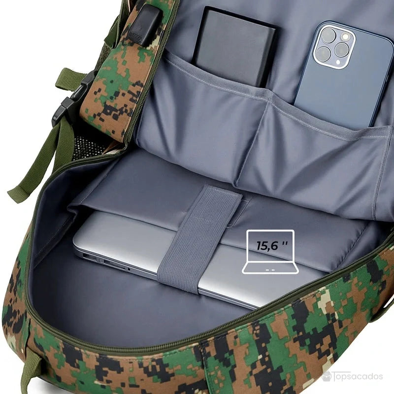 Sac à dos rando avec poches internes et compartiment renforcé pour ordinateur portable jusqu’à 15,6 pouces