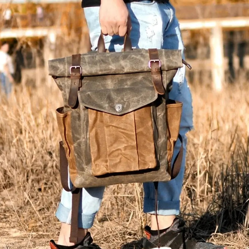 Sac à dos toile Homme vintage